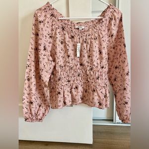 NWT Madewell long balloon sleeve top